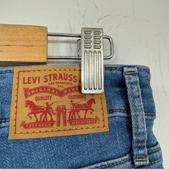 Levi’s 725 High Rise Bootcut Jeans Womens 32 Blue Stretch Denim Casual Zip Fly - Picture 4 of 15